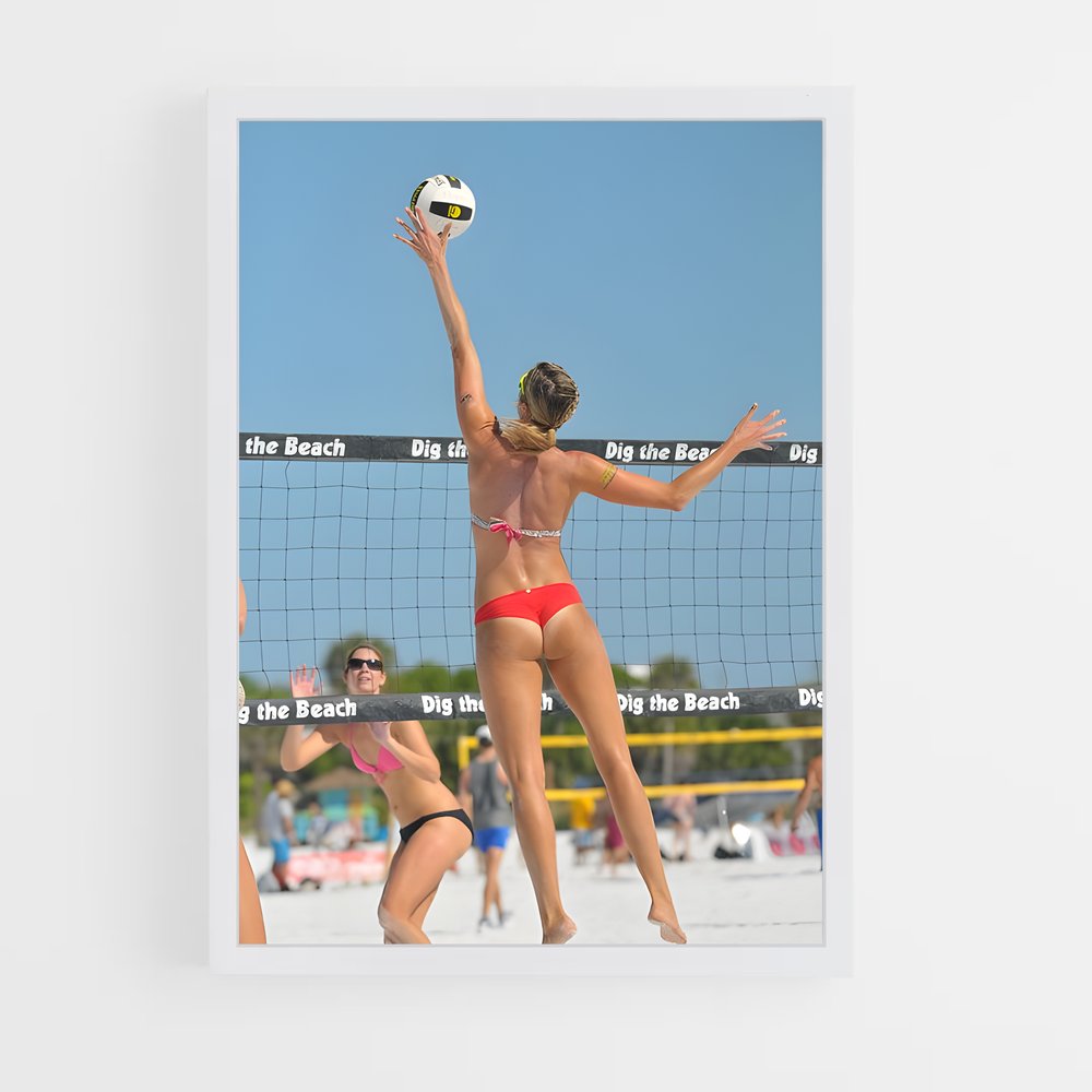 Poster Beach Volleyball Fever – affiche Beach-volley (vue 3)